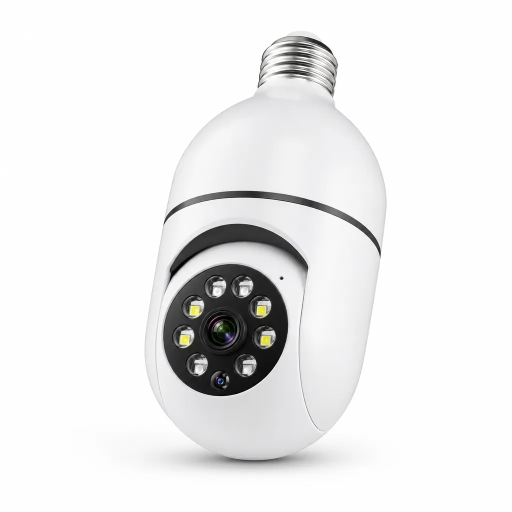 Caméra de surveillance format ampoule 360°