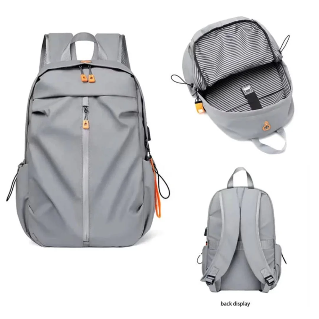 Sac à dos gris à poches multiples fashion